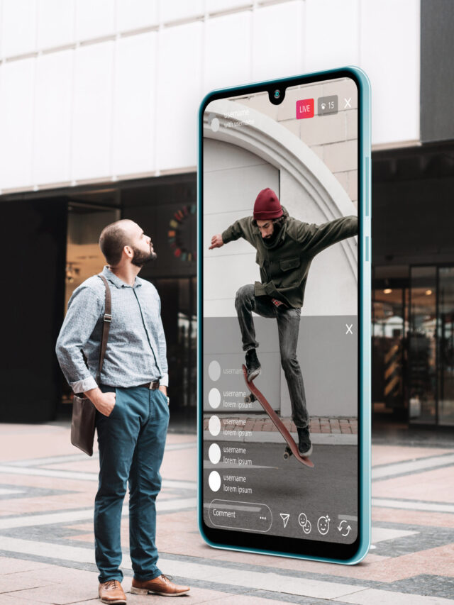 full-shot-man-with-screen-outdoors