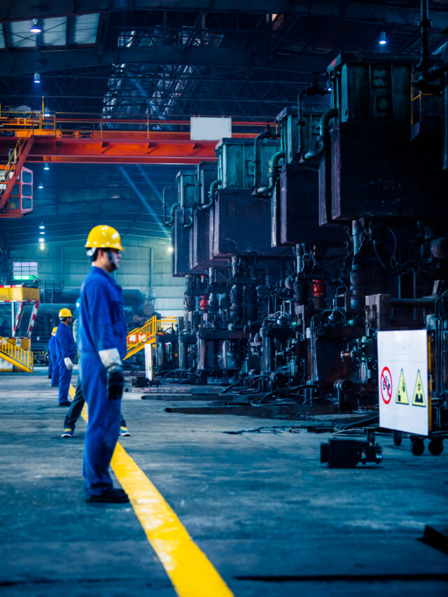 interior view of a steel factory