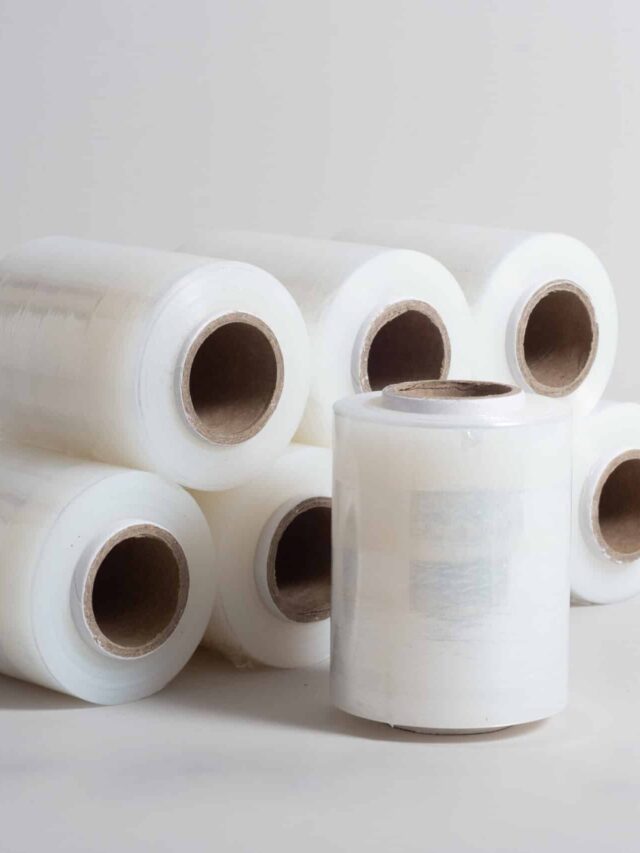 Lot of rolls of polythene film for package, industry tools