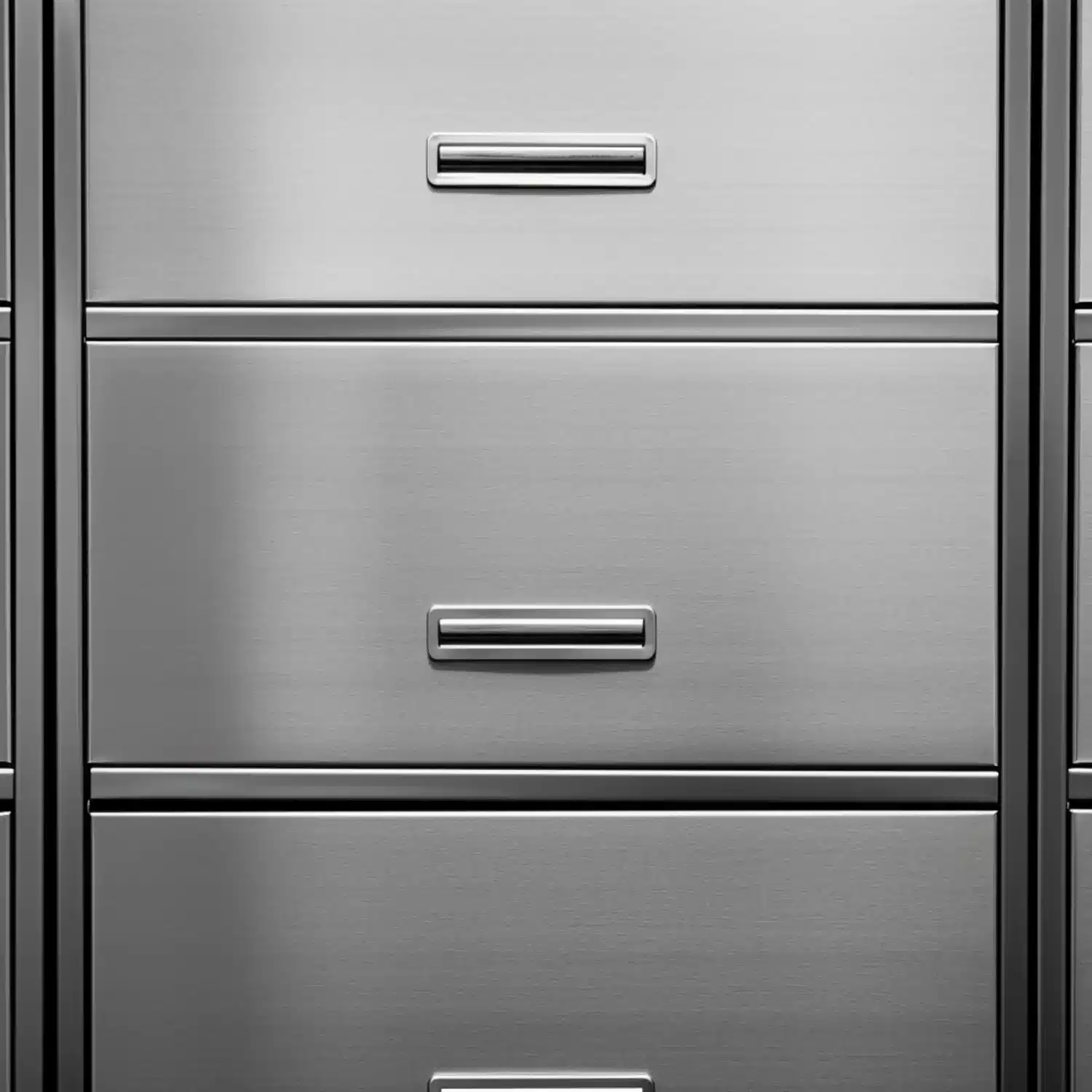 Mobiliário industrial em metal escovado, destacando a durabilidade e o estilo. Ideal para ambientes modernos e funcionais.