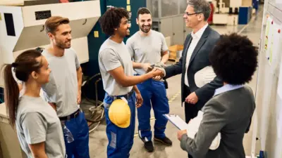 equipe industrial reconhecimento gerente