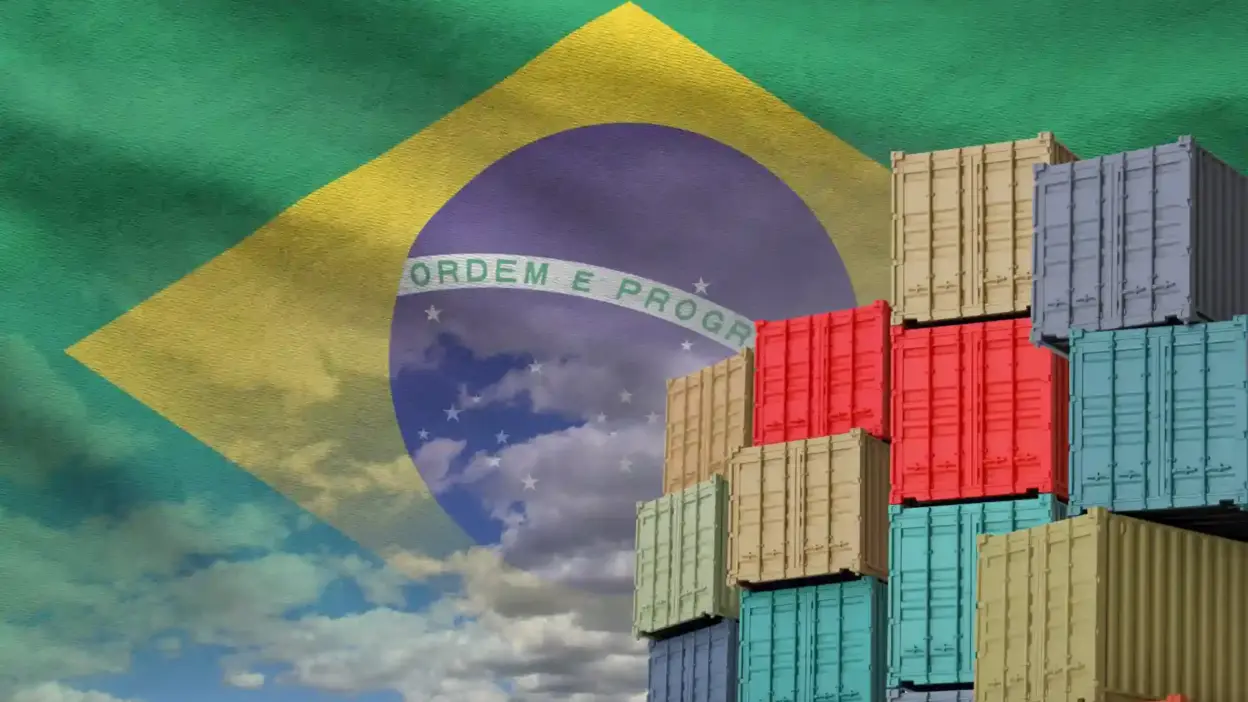 brasil bandeira containers comercio estrutura