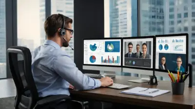 profissional negocios videoconferencia graficos