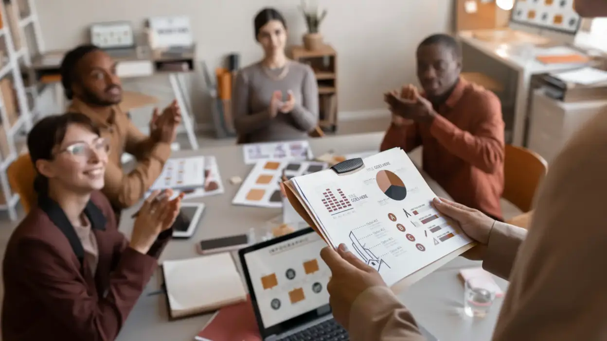 reuniao equipe negocios graficos dados png