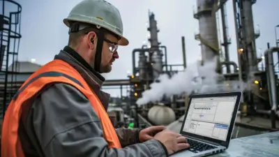 engenheiro usina industrial monitoramento