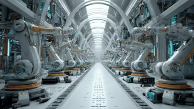 Quais práticas de gestão aumentam a produtividade em linhas de montagem automatizadas?