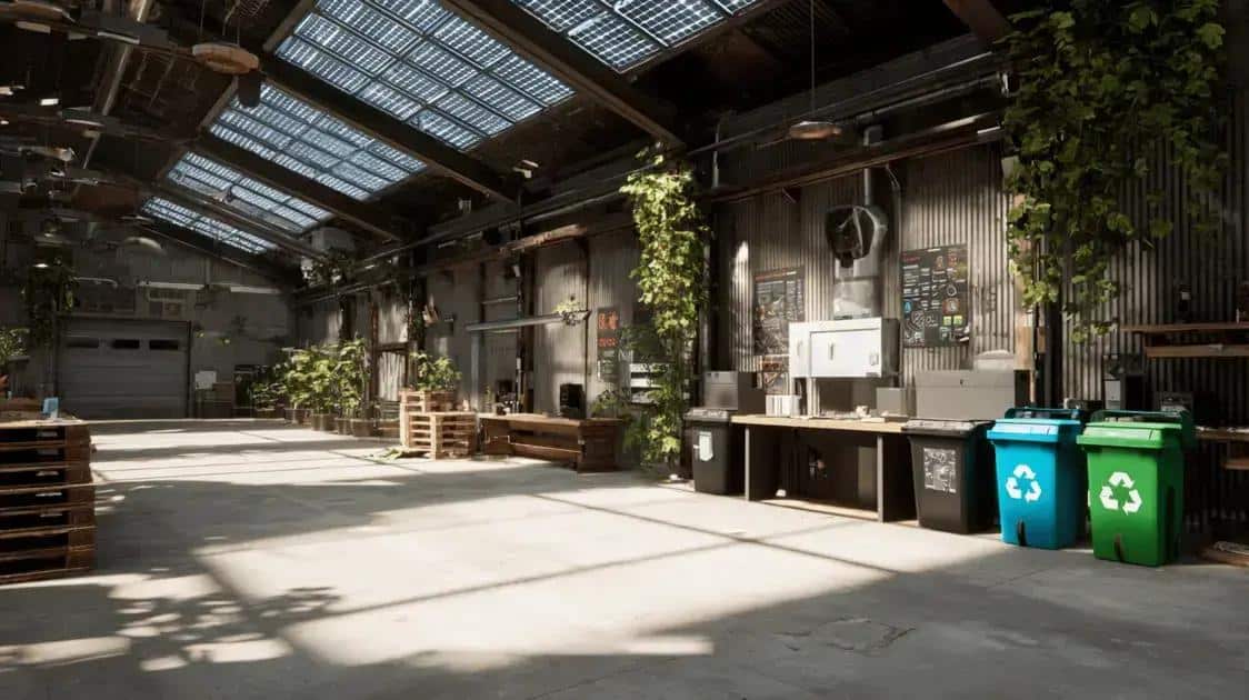 Sustentabilidade em espaços industriais adaptados