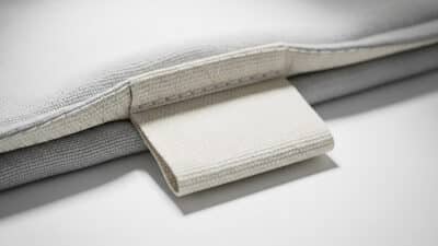close up beige card holder with texture